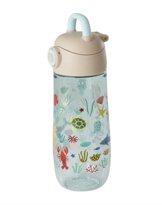 Tritan Drikkedunk - Ocean print - Blå